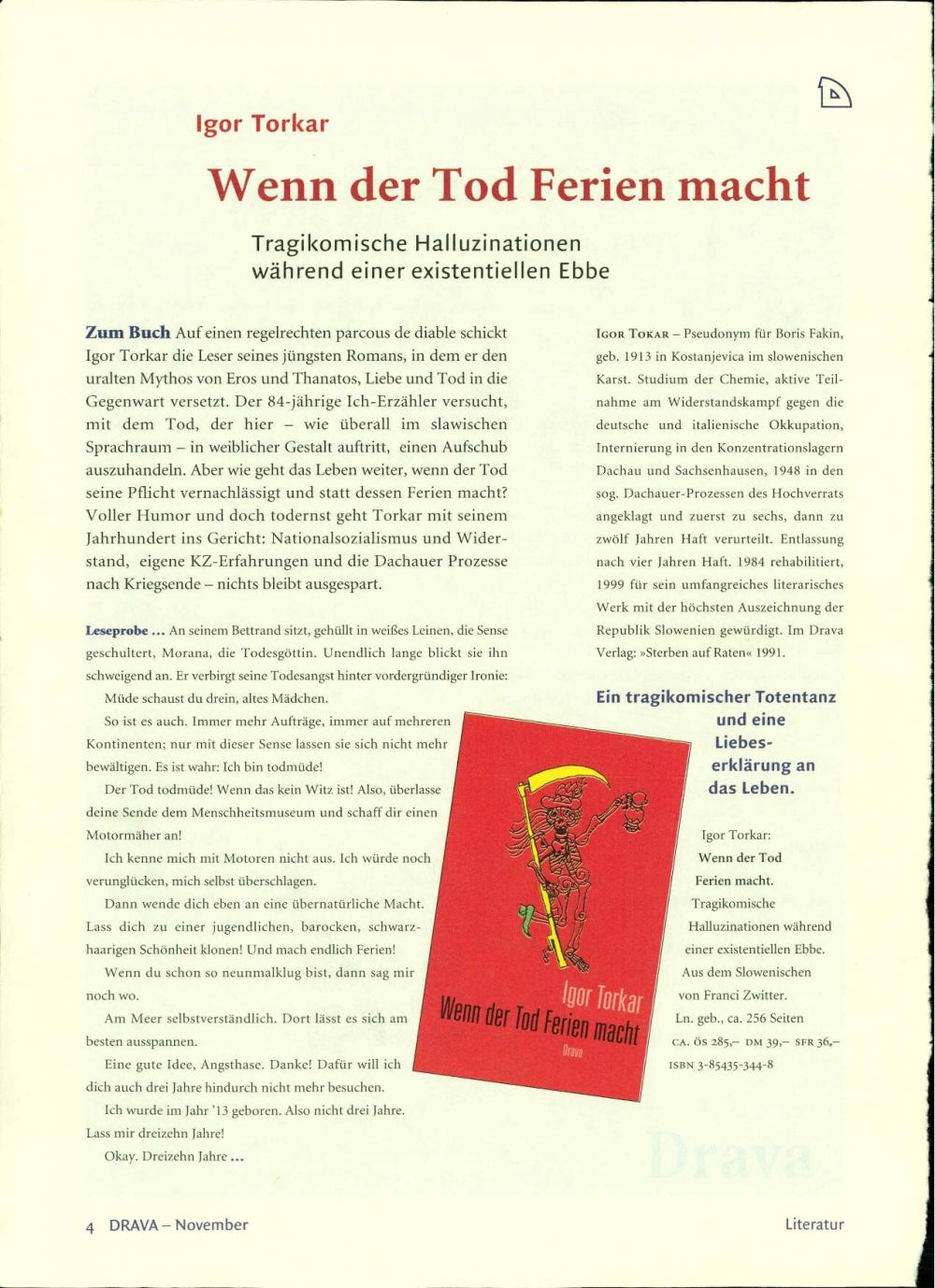 Wenn der Tod Ferien macht: Tragikomische Halluzinationen während einer existentiellen Ebbe