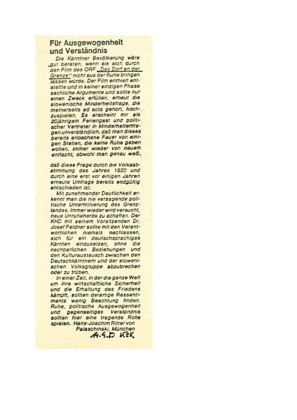 Für Ausgewogenheit und Verständnis