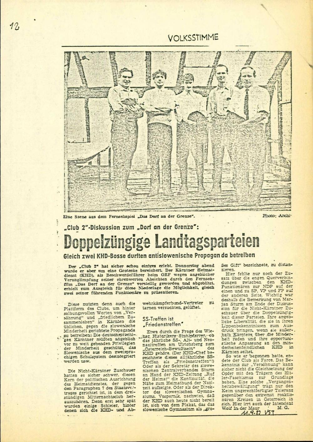 „Club 2" - Diskussion zum „Dorf an der Grenzs": Doppelzüngige Landtagsparteien