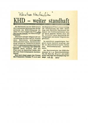 KHD - weiter standhaft  - nosilna