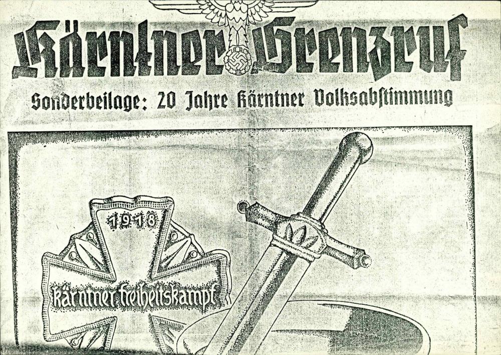 Kärntner  Grenzruf, Sonderbeilage: 20 Jahre Kärntner Volksabstimmung, 10. Oktober 1940