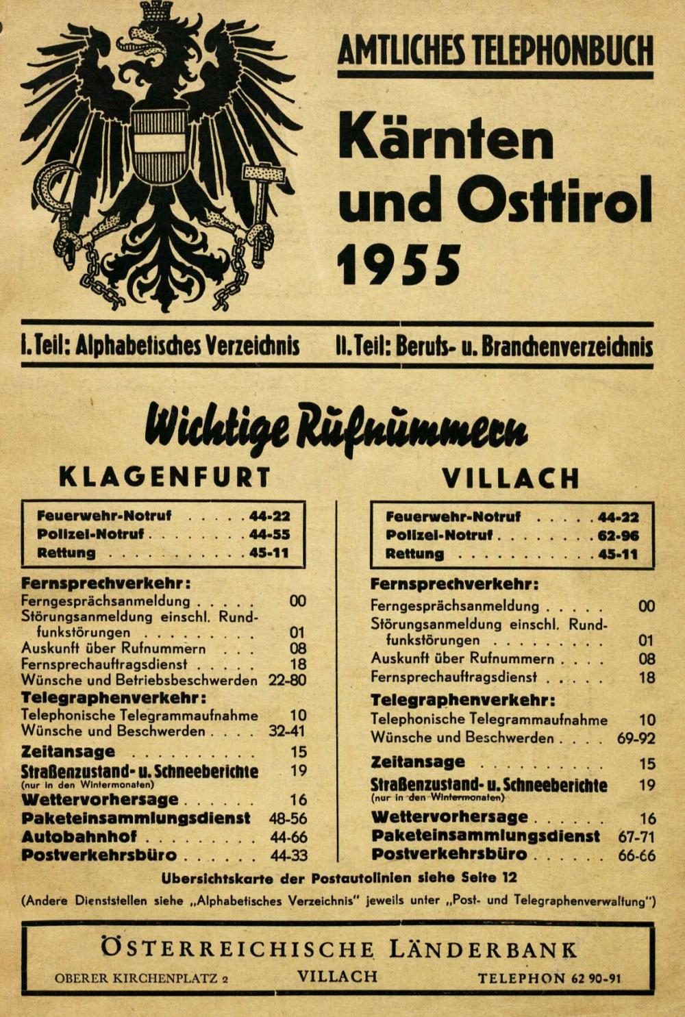 Amtliches Telephonbuch - Kärnten und Ost... - nosilna