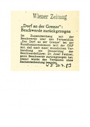 »Dorf an der Grenze« Beschwerde  zurückg...  - nosilna