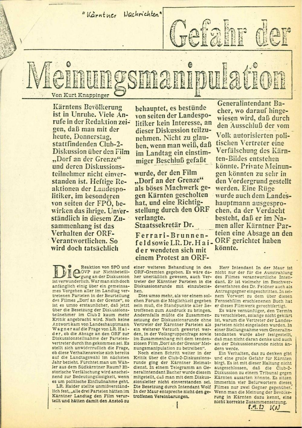 Gefahr der Meinungsmanipulation