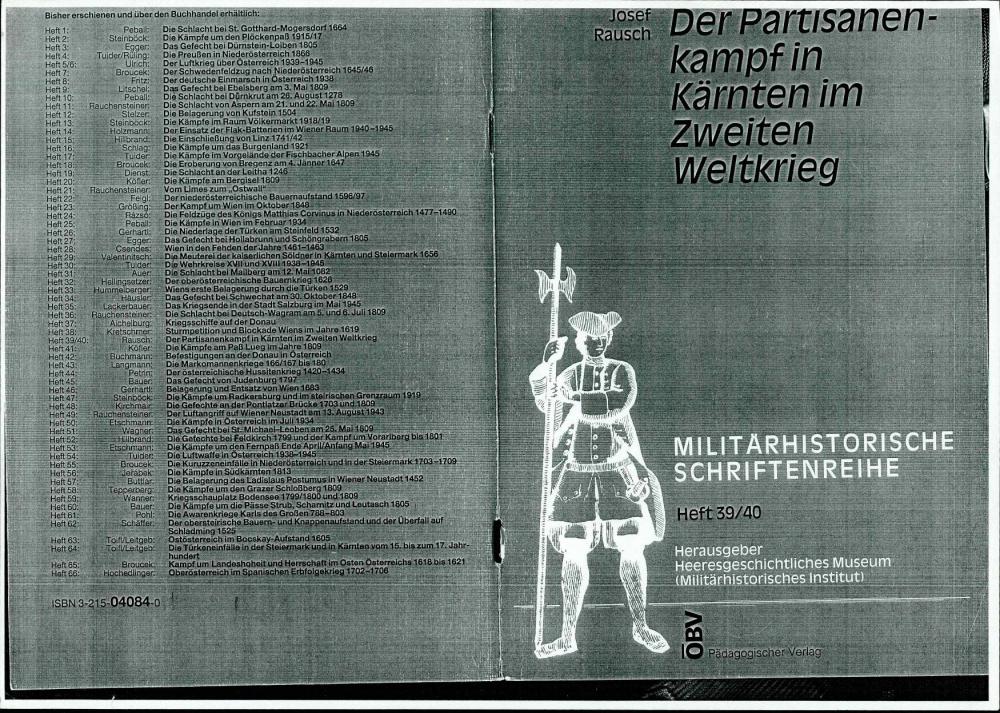 Der Partisanenkampf  in Kärnten im zweiten Weltkrieg