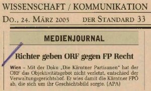 Richter geben ORF gegen FP Recht  - nosilna