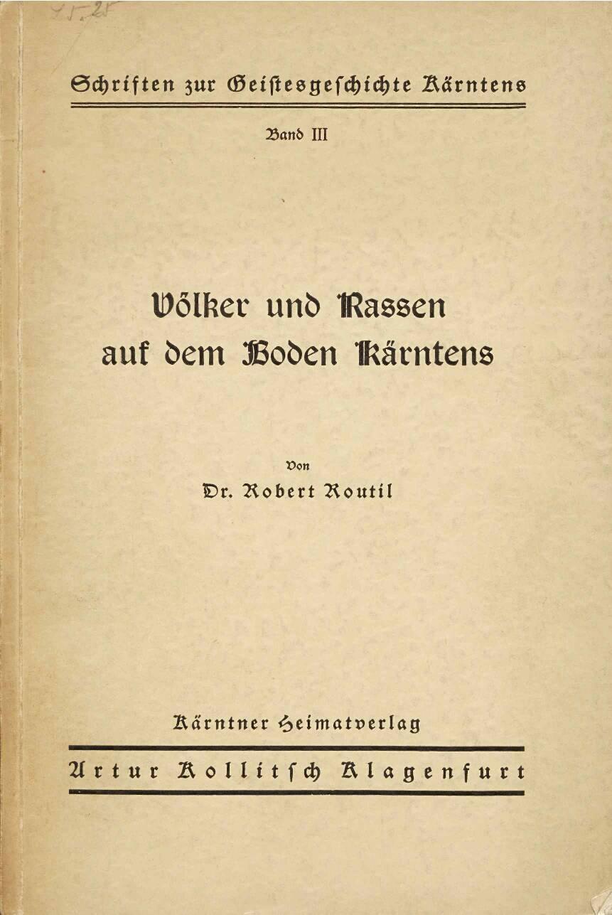 Völker und  Rassen auf dem Boden Kärntens