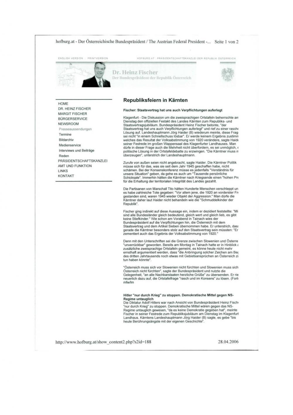 Republiksfeiern in Kärnten