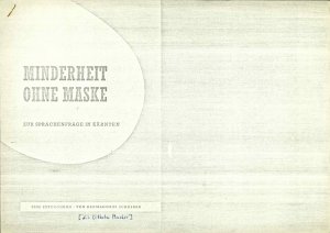Minderheit ohne Maske : Zur Sprachenfräg...  - nosilna
