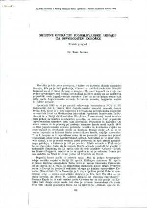 Sklepne operacije jugoslovanske armade z...  - nosilna