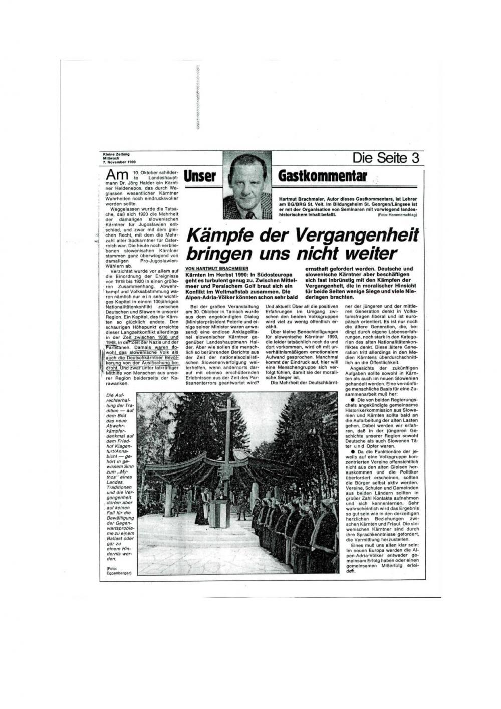 Kämpfe der Vergangenheit bringen uns nicht weiter