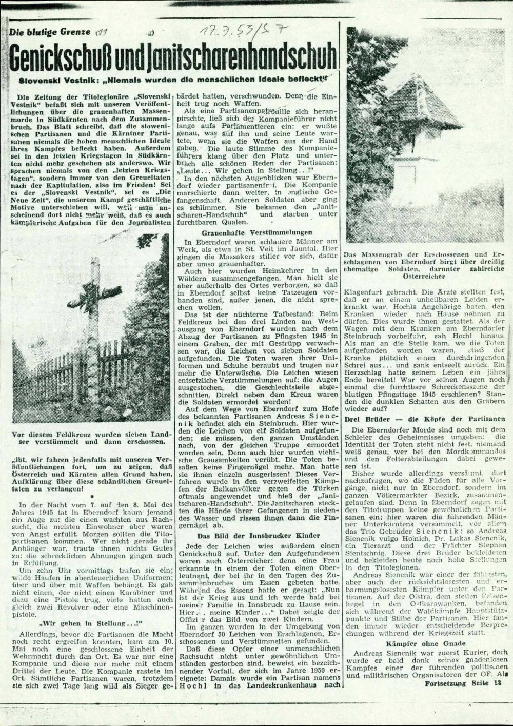 Die blutige Grenze (11. Fortsetzung): Genickschuβ und Janitschharenhandschuh