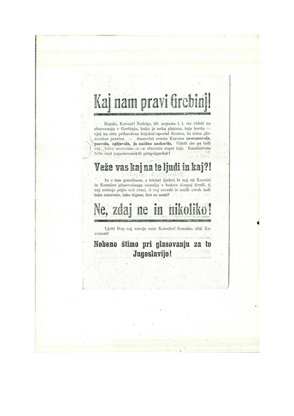 Kaj nam pravi Grebinj!