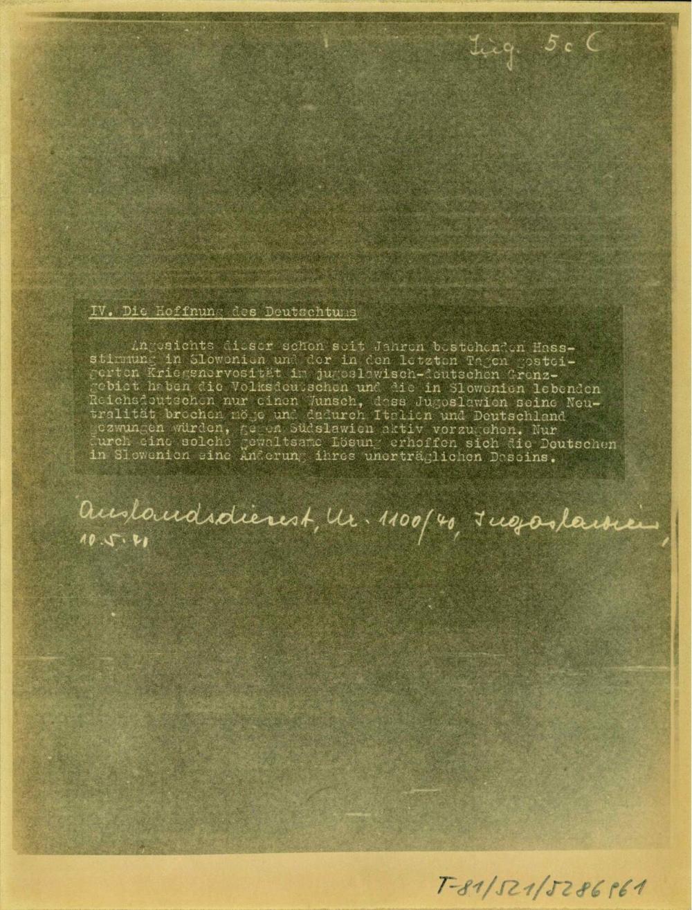 IV. Die Hoffnung des Deutschtums