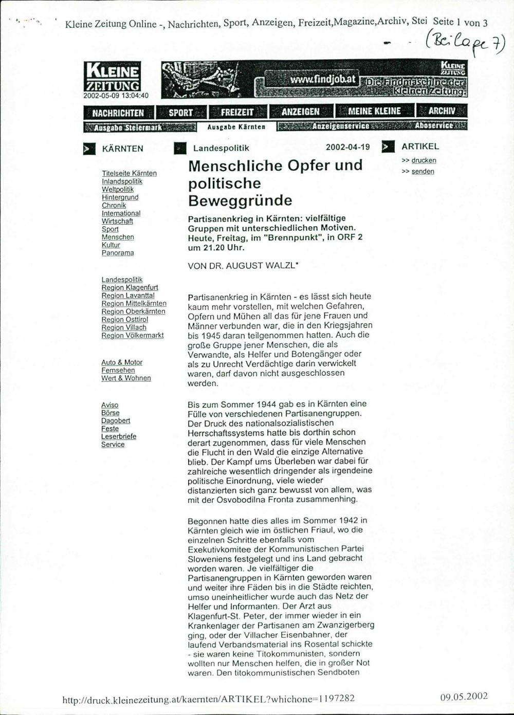 Menschliche Opfer und politische Beweggründe