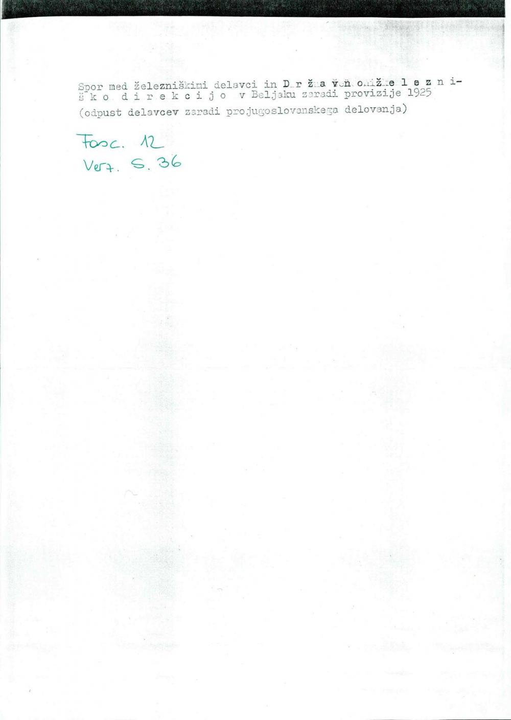Spor med železniškimi delavci in Državno železniško direkcijo v Beljaku zaradi provizije 1925