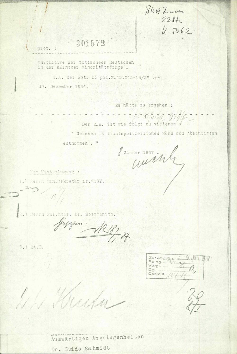 Dopis državnemu sekretarju