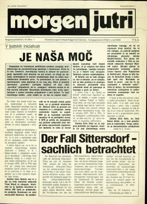 Morgen / Jutri, Nr. 1  - nosilna