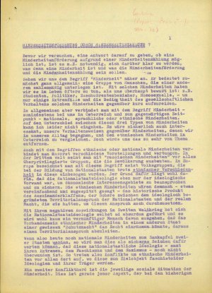 Minderheitenforderung  oder Minderheiten...  - nosilna