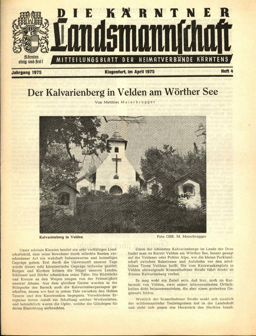 Die Kärntner Landsmannschaft, April 1975