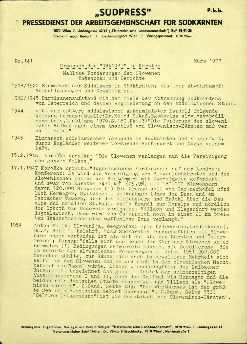 Ursachen der ,,URANGST" in Kärnten