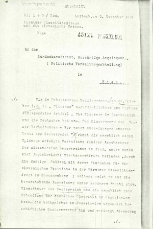 Kärntner Minoritätenfrage und die sloven...  - nosilna