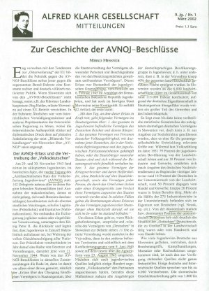 Zur Geschichte der AVNOJ-Beschlüsse  - nosilna