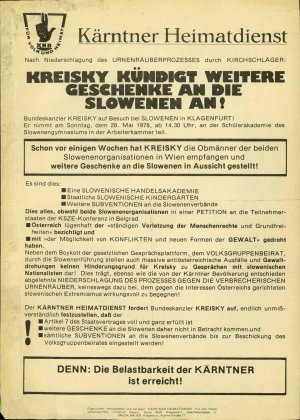 Kärntner Heimatdienst: Kreisky kundigt w...  - nosilna