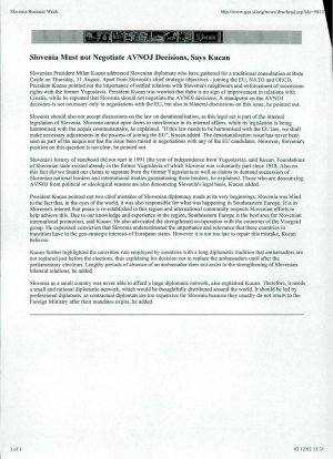 Slovenia Must not Negotiate AVNOJ Decisi...  - nosilna