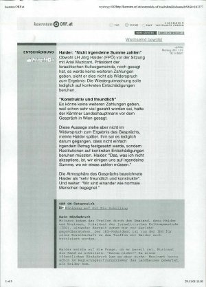 Haider: "Nicht irgendeine Summe zahlen"  - nosilna