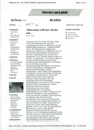 Slowenien will nur direkt mit...  - nosilna