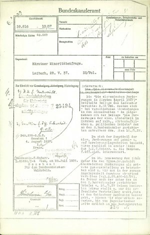 Kärntner Minoritätenfrage  - nosilna