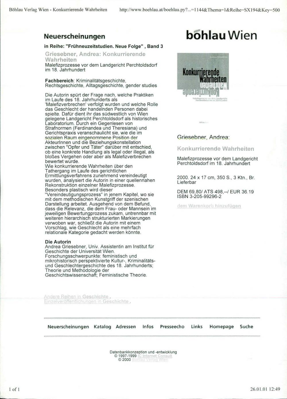 Malefizprozesse vor dem Landgericht Perchtoldsdorf im 18. Jahrhundert