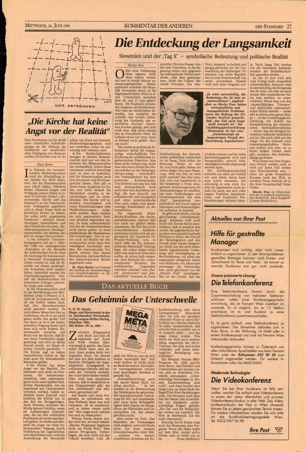 Die Entdeckung der Langsamkeit: Slowenien und der "Tag X" - symbolische Bedeutung und politische Realität