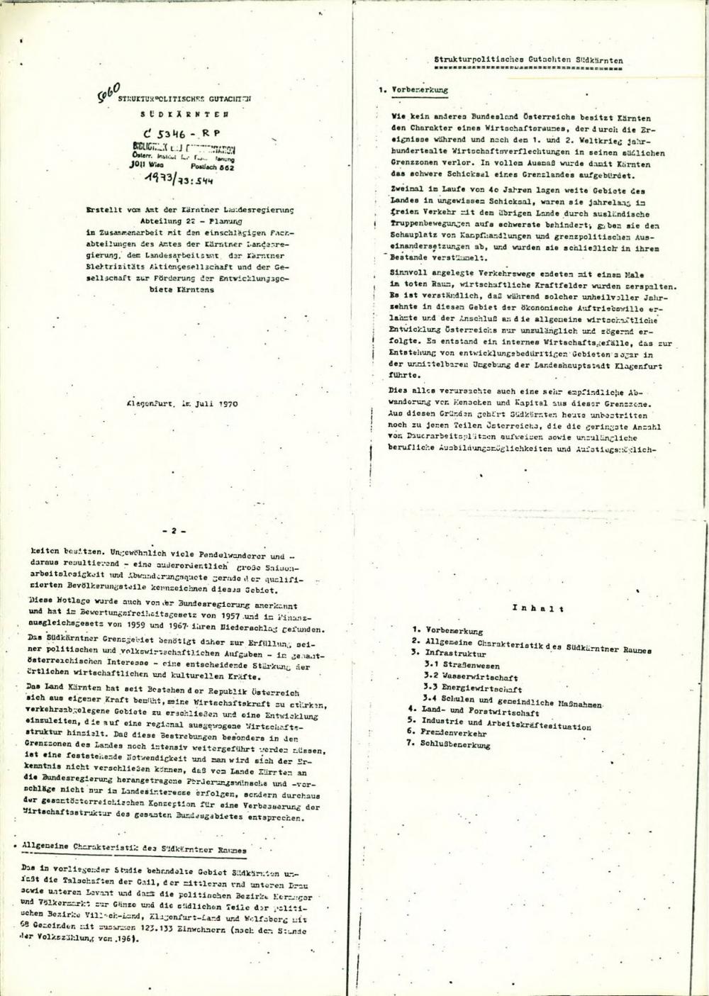 Strukturpolitisches Gutachten Südkärnten - nosilna