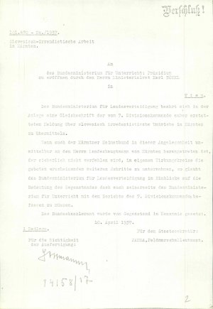 Slovenisch-irrendistische Arbeit in Kärn...  - nosilna