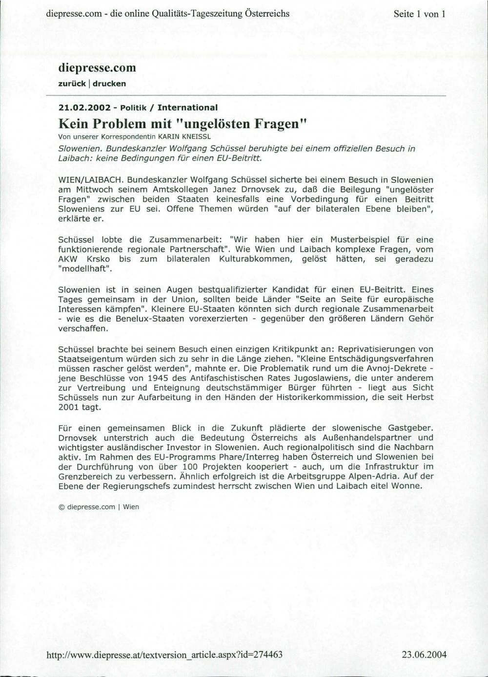 Kein Problem mit "ungelösten Fragen"
