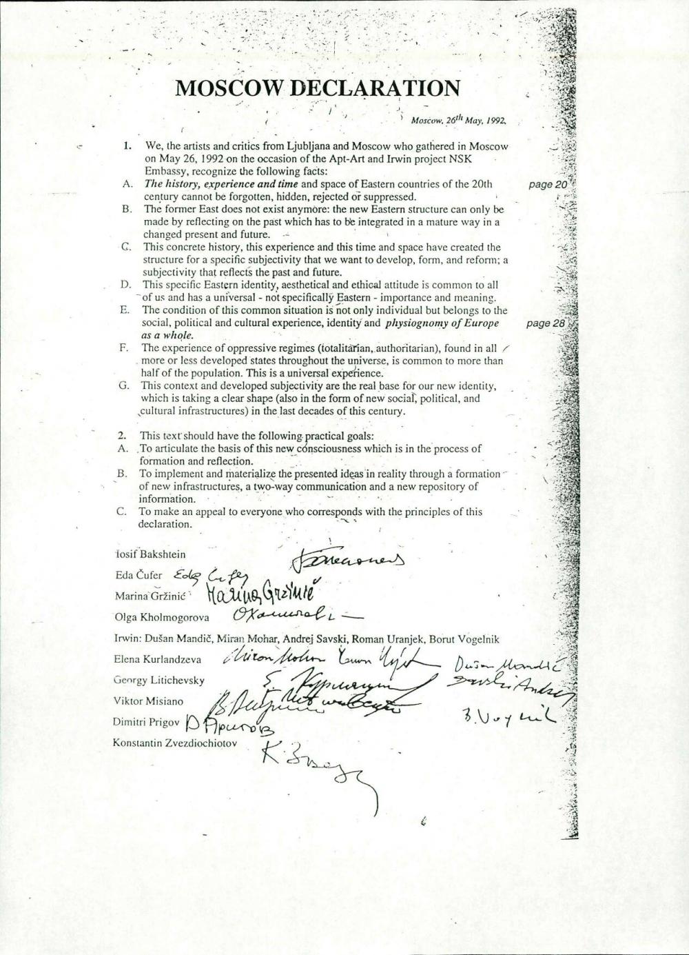 Moscow declaration