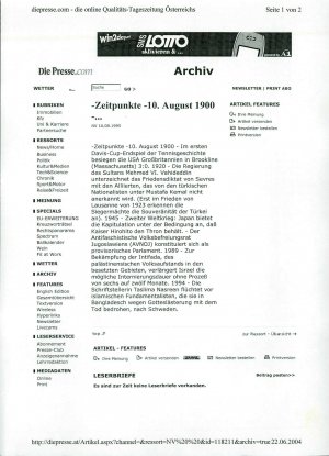 Zeitpunkte -10. August 1900 - …  - nosilna