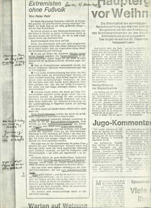 Extremisten ohne Fußvolk  - nosilna