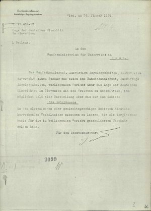 Dopis: Lage der deutschen Minorität in S...  - nosilna