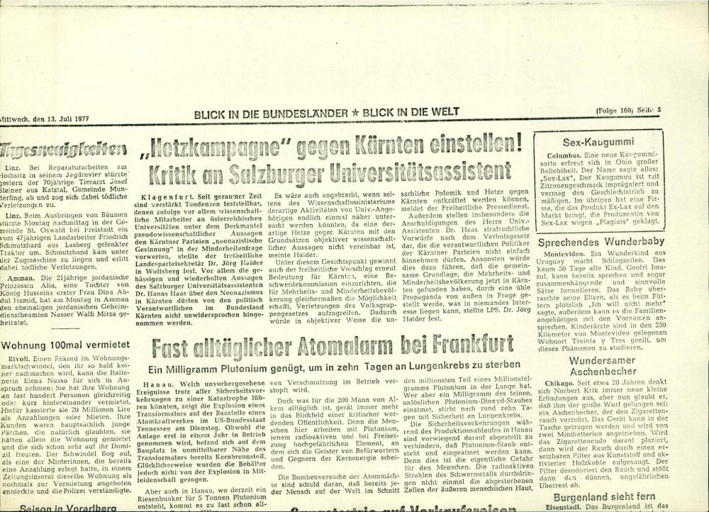»Hetzkampagne« gegen Kärnten einstellen!
