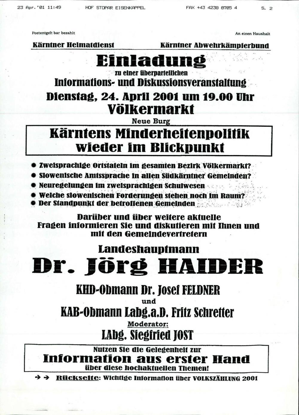 Kärntens Minderheitenpolitik wieder im Blickpunkt