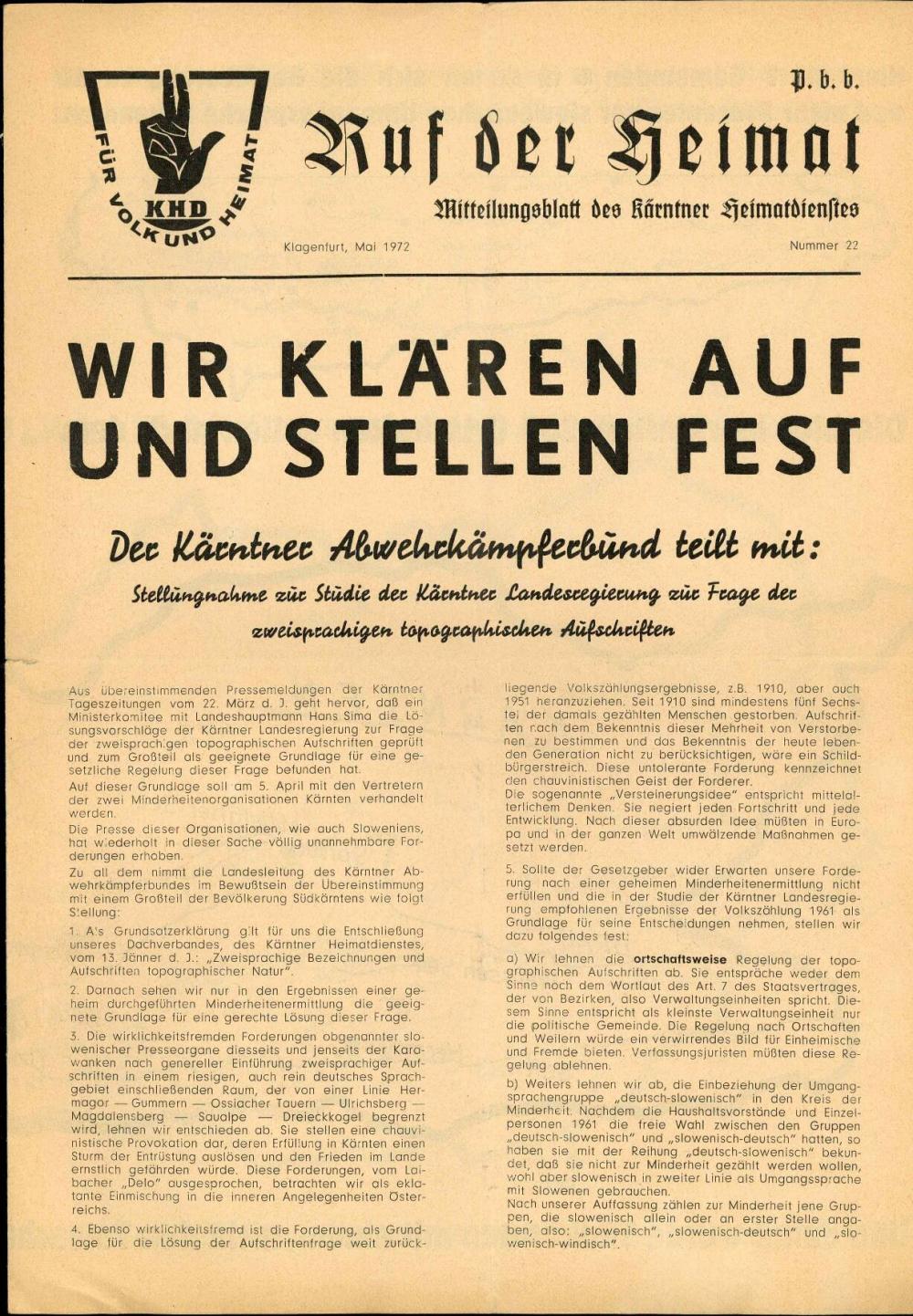 Ruf der Heimat, Nr. 22