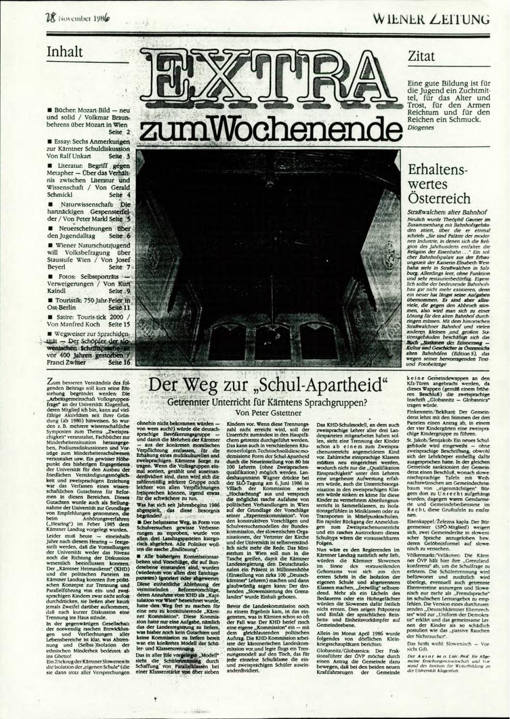 Der Weg zur "Schul-Apartheid"