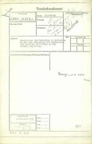 Forderungen der Deutschen in Gottschee a...  - nosilna