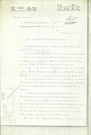 Dopis: Pismo dr. Arnoldu Suchertu  - nosilna