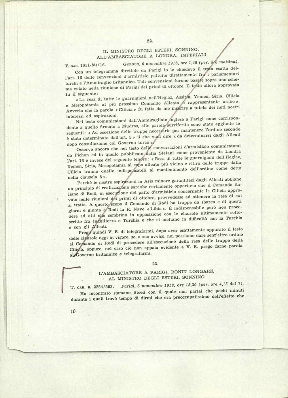 L'ambasciatore a Parigi, Bonin Longare, ... - nosilna