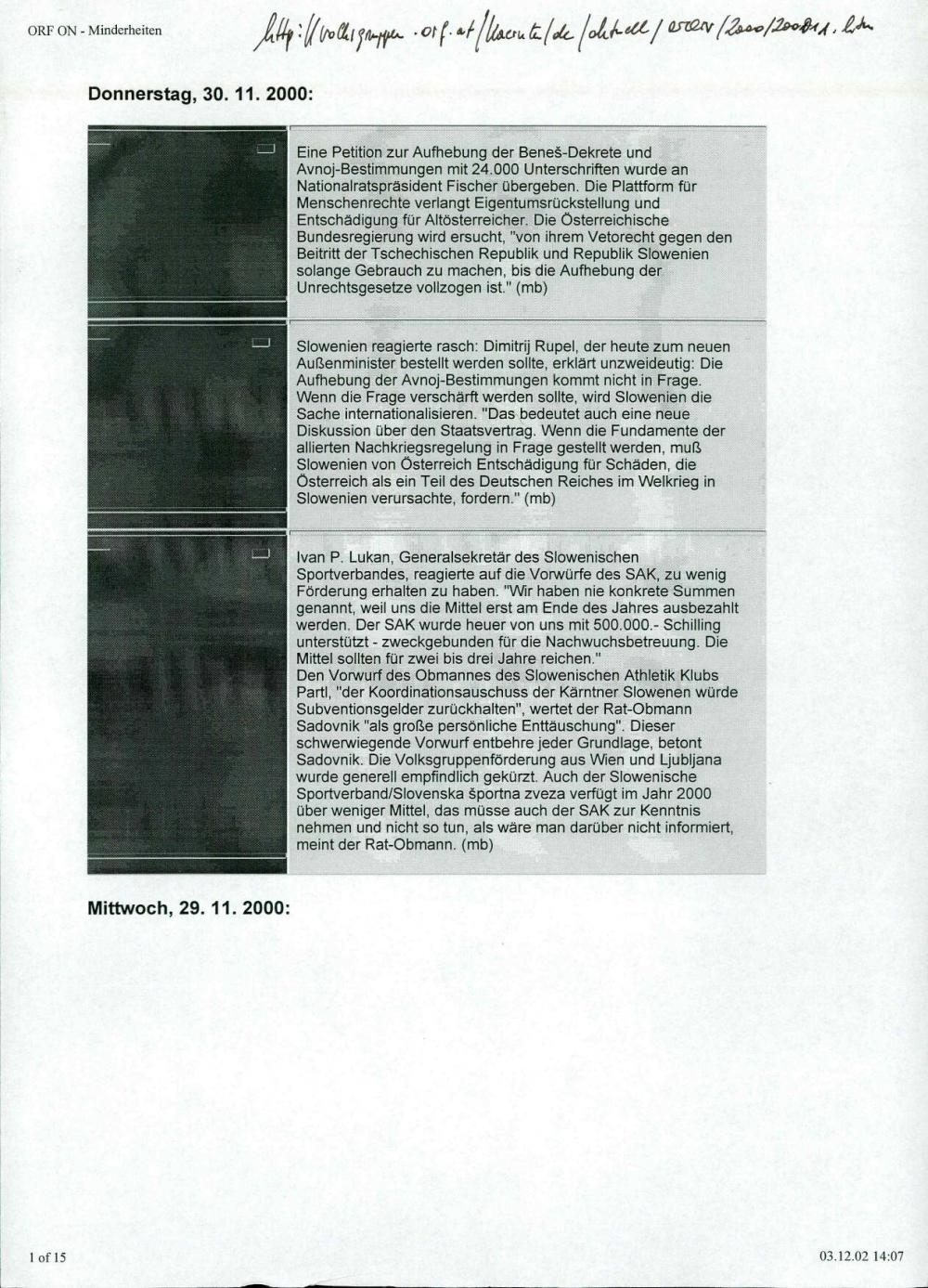 Eine Petition zur Aufhebung der Beneš-De... - nosilna