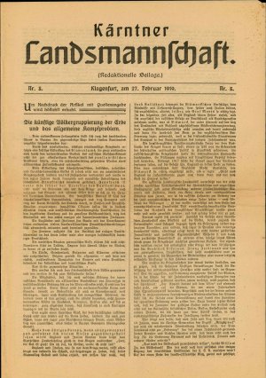 Kärntner Landsmannschaft : (Redaktionele...  - nosilna